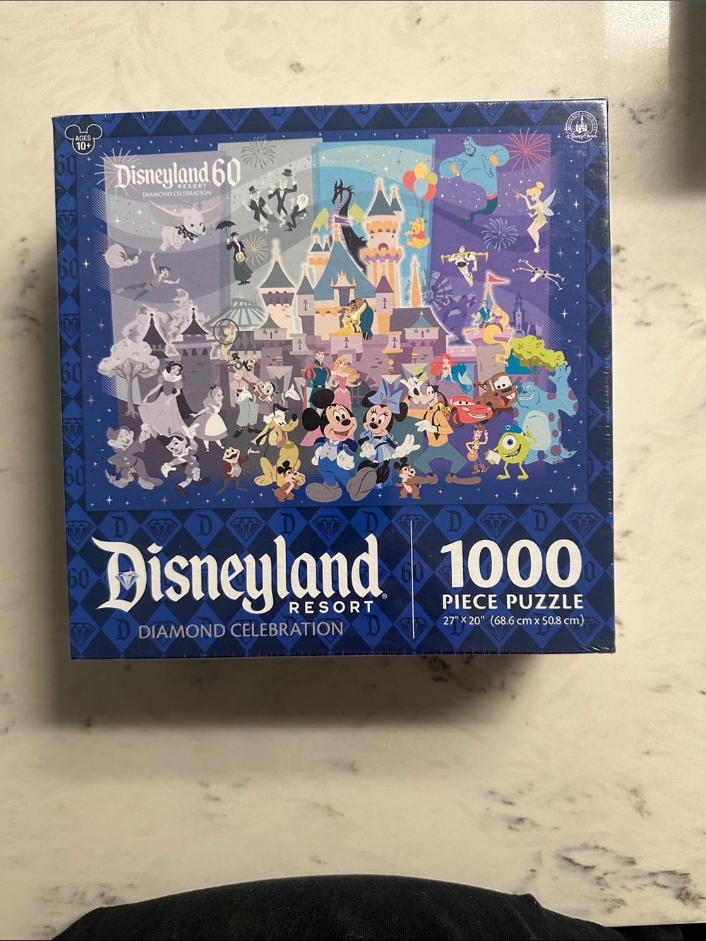 Disney 1000-Piece Puzzle - Blue Multi-Character Castle Artwork